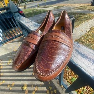 Authentic ostrich leg mens Mauri shoes Sz 9.5